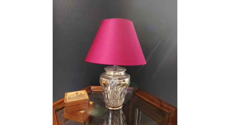 Gümüş Kaplama Gövdeli Abajur